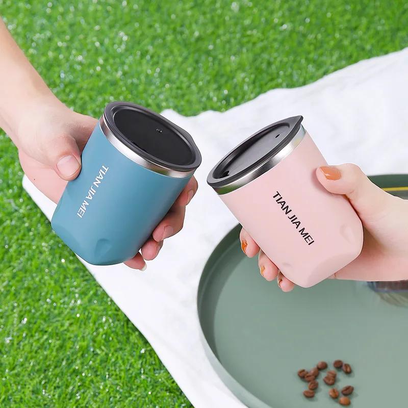300ml Thermal Mug Stainless Steel Vacuum Flask Insulated Portable Water Bottle Iced Coffee Tea Beer Cup Travel Office Drinkware