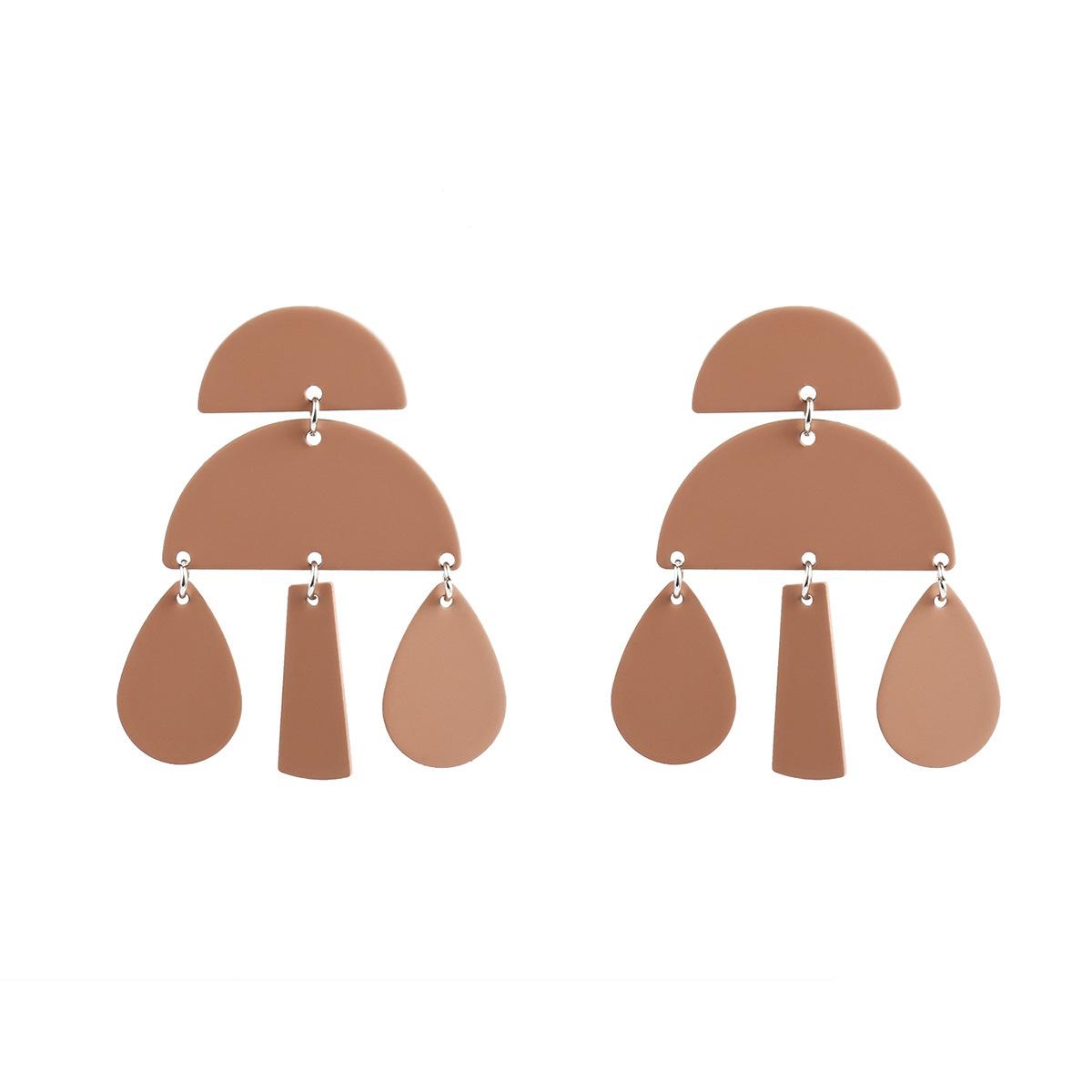 

Accessories, geometric versatile simple street shot earrings, metal sequins new water drop fringed earrings