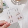 YANG&RH Fashion OL Pearl Heart-shaped Stud Earring Set E0111-1 Oil-Drip Metal Earrings Studs Niche and High-End