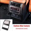 For GWM Haval H9 MKII 2024 2025 2026 Brown Carbon Wood Grain Rear Armrest Air Conditioner AC Vent Cover Anti Kick Hit Accessorie