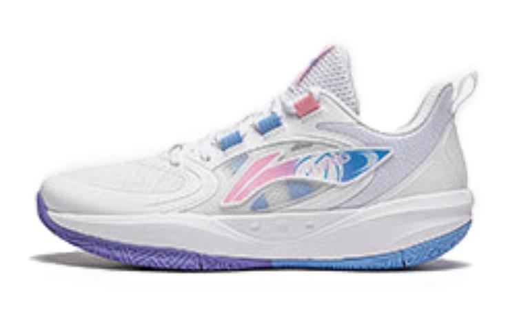 Li Ning Light Powered Pre LIGHT FOAM Low top Basketball Shoes White Kids' YKBU046-7