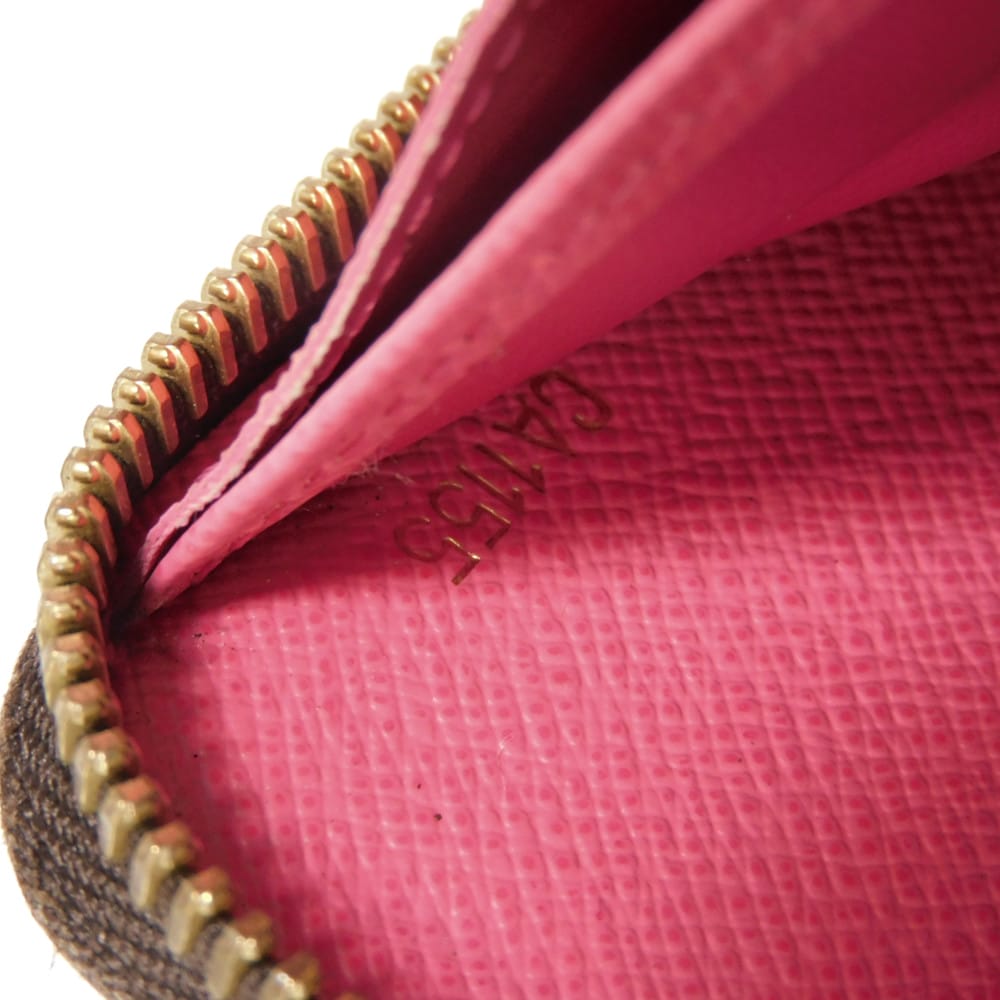 Used 12564 Zippy Wallet M60936 7940 Old Model LV Logo Flower Pink Zip Around Monogram V-Line Grenade Unisex from Japan