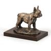 French Bulldog, Frenchie - Dog Figurine, Statue On White Marble, Trophy for Art-Dog Dog Show Exhibition