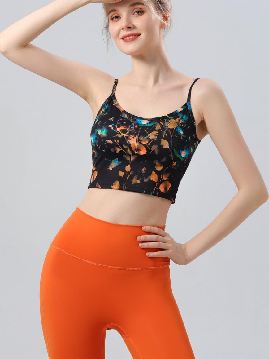 

Европейский и американский комплект топа для йоги и спортивного бюстгальтера – Женский утягивающий фитнес-наряд Large