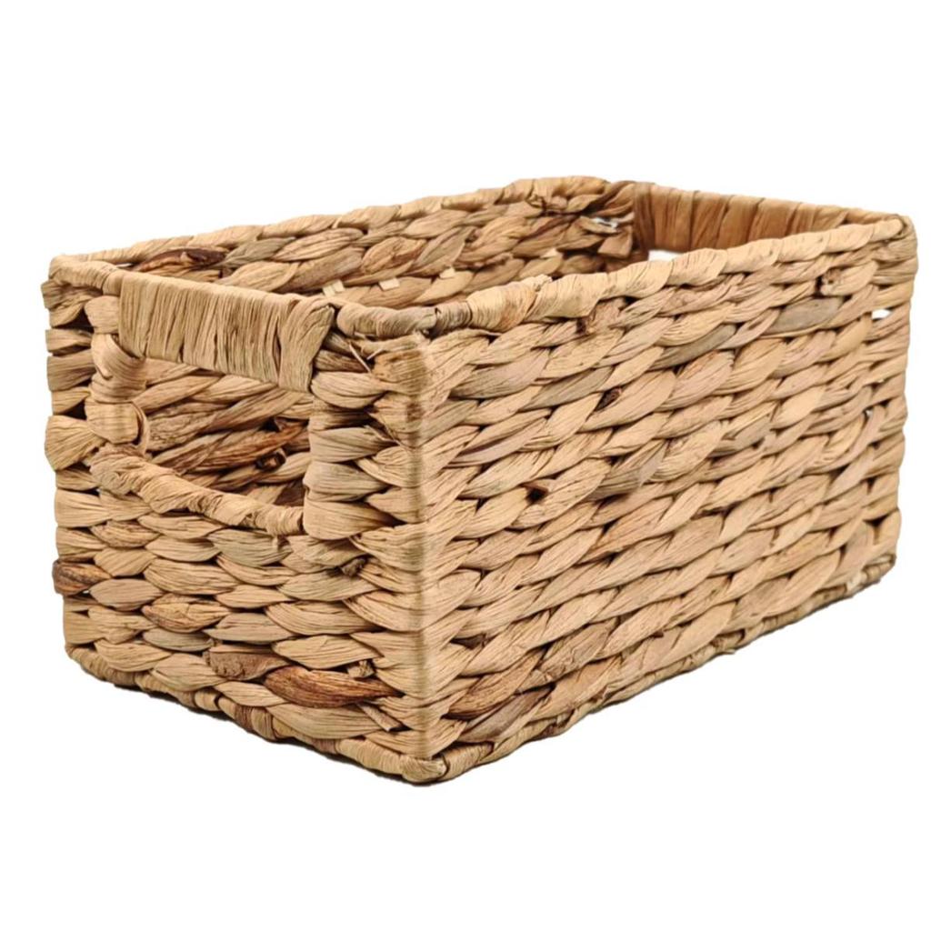 Water Hyacinth Woven Storage Basket - Desktop Organizer & Toy Storage Bin