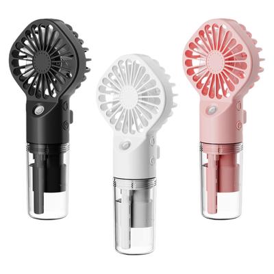 USB Rechargeable Mini Handheld Fan Portable Misting Fan With 4 Adjustable Speed Spray Water Mist Fan Outdoor Camping Travelling
