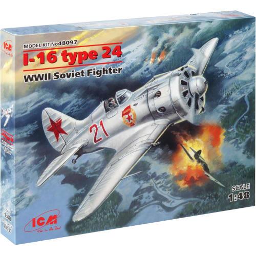 

ICM 1/48 scale Soviet Air Force Polikarpov I-16 Type 24 plastic model kit 48097