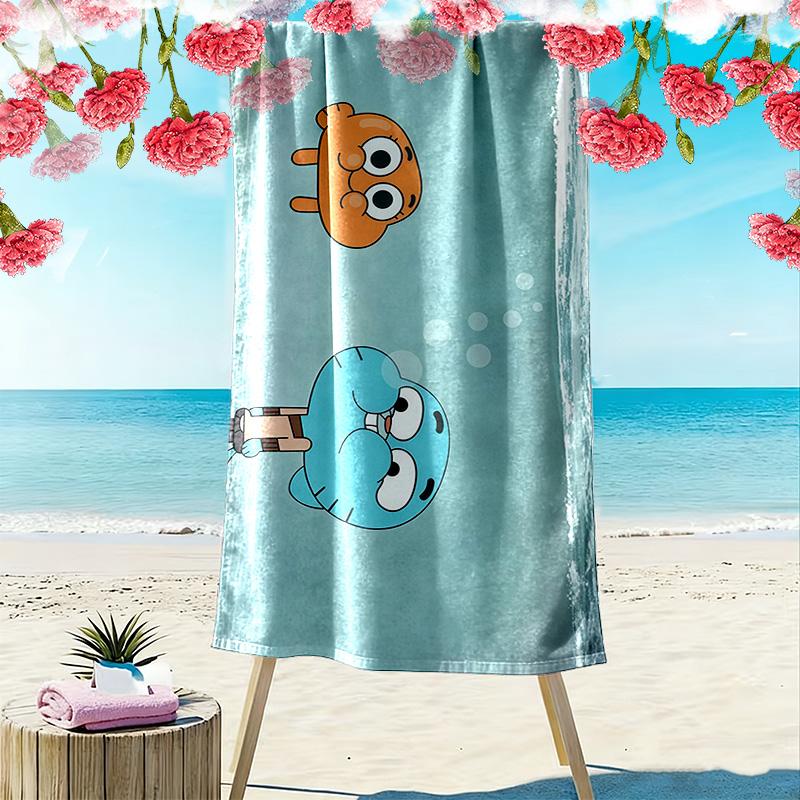 The Amazing World of Gumball2 Print Beach Towel, Large Soft Quick Dry Towel for Beach Camping Swimming