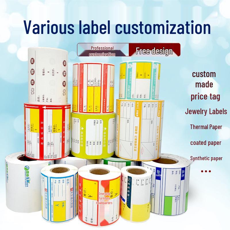 Пользовательские термоадгезивные ювелирные и ценники на мелованной бумаге