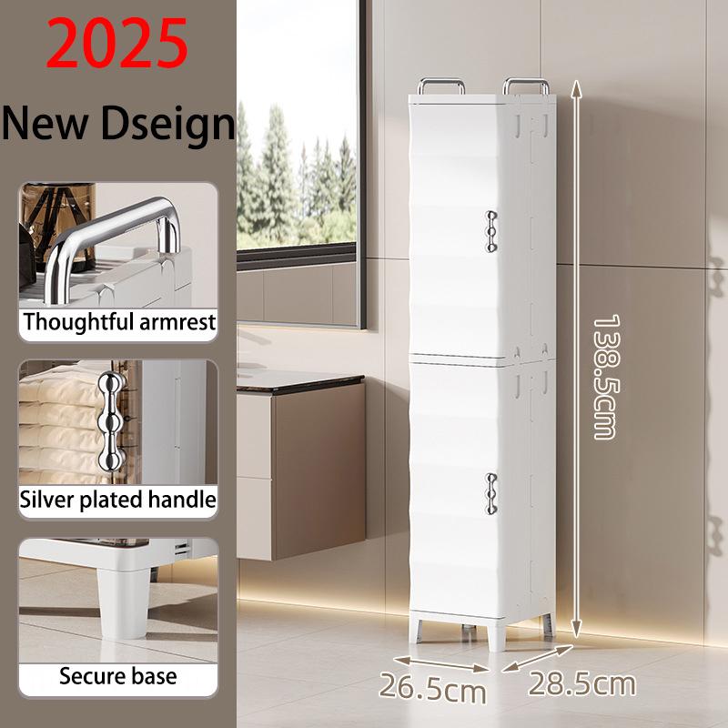 Toilet Storage Catbinet Bathroom Shelf Crevice Storage Cabinet Simple Multi-Layer Storage Cabinet Floor Standing Multifunctional Storage Cabinet