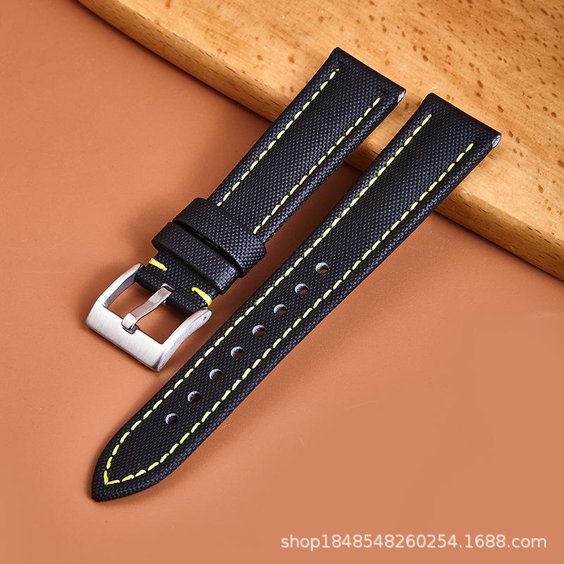 Nylon Sticker Leather Strap Suitable 19/21/23 Mm Smart Strap Bracelet Soft Strap