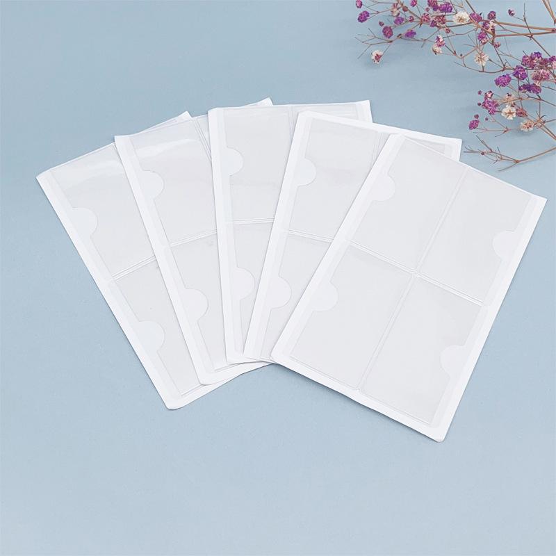 Self-Adhesive Clear PVC Price Tag Holder Horizontal 4x5.3cm (Inner: 3.5x4.3cm)