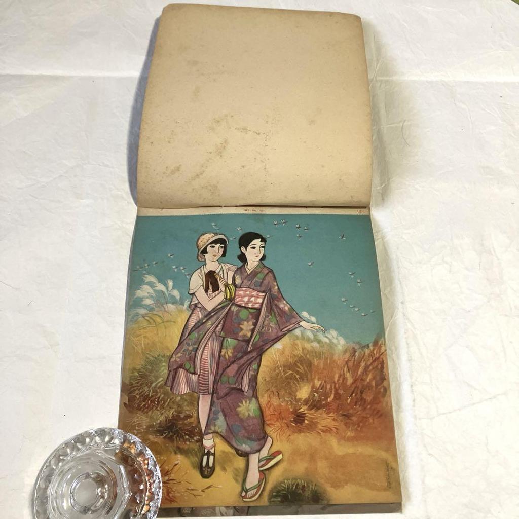[USED] Girl's Art Book, 1934, Prewar, Old Book, Showa Retro, Collage, Junk Journal, Paper