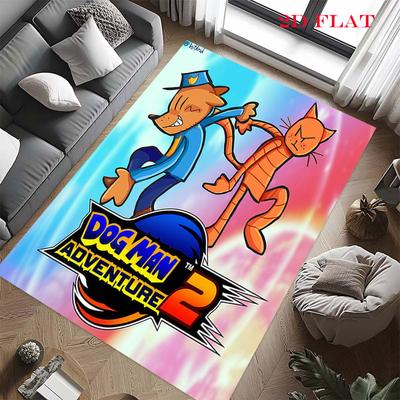 Dog Man Carpet Rug for Living Room Bedroom Home Sofa Decoration,Kids Play Nonslip Floor Mat