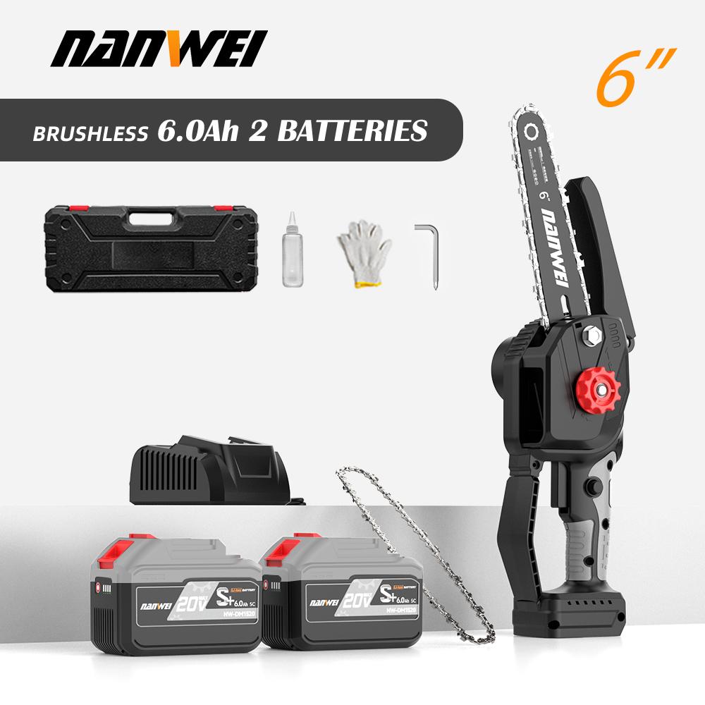 NANWEI 6" /8'' electric chain saw with brushless motor
