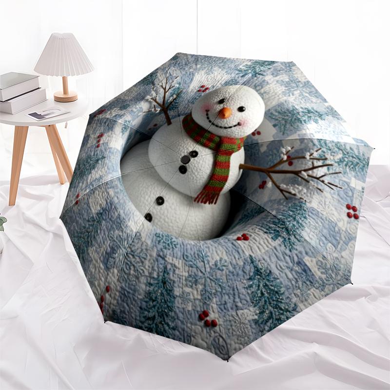 1 PC Automatic Folding Umbrella - Cartoon Pattern, Portable & Foldable Design with 8 Ribs, Christmas Birthday Gifts