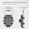 Universal Motorcycle Bike Phone Mount - 360° Rotation Anti-Shock Holder for Cycling, E-Bike & Scooter, One-Second Lock System