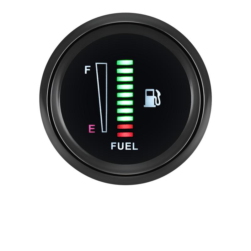 52mm Car Digital Fuel Level Meter Gauge 240-33ohm Fuel Tank Level Indicator LED Display Oil Level Gauge For 12V Car Vehicle