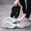 Women's Breathable Flyknit Mesh Running Shoes - Low-top, Large Size, Casual Sneakers for Spring/Summer