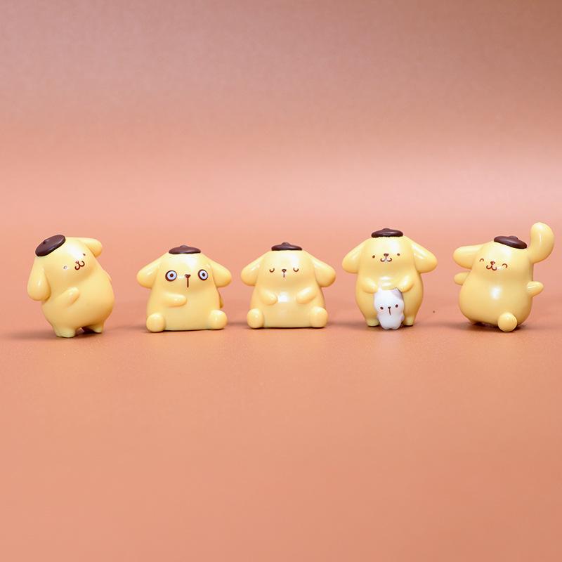 11 Styles Sanrio Pompompurin Stackable Plush Toy Figure – Cute DIY Cartoon Desktop Ornament