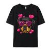 Valentinstag Rottweiler Herz Paar T-Shirt Grafikdruck T-Shirt Lustiger Druck Romantisches T-Shirt Luxus Designer