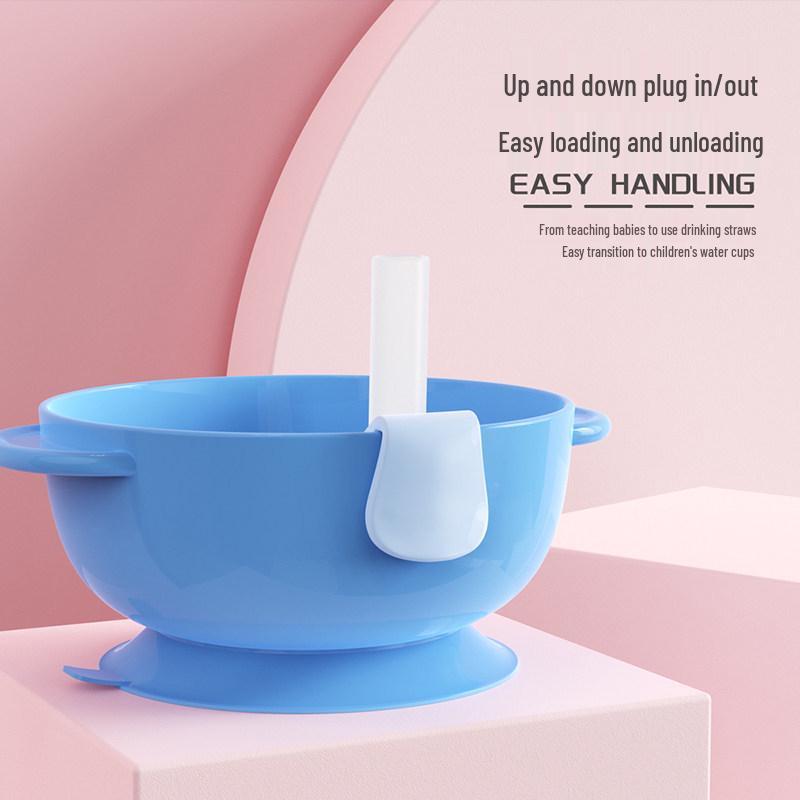 Baby Drinking Straw Set with Buckle for Soup, Porridge, and Water - Silicone Kids' Feeding Accessory