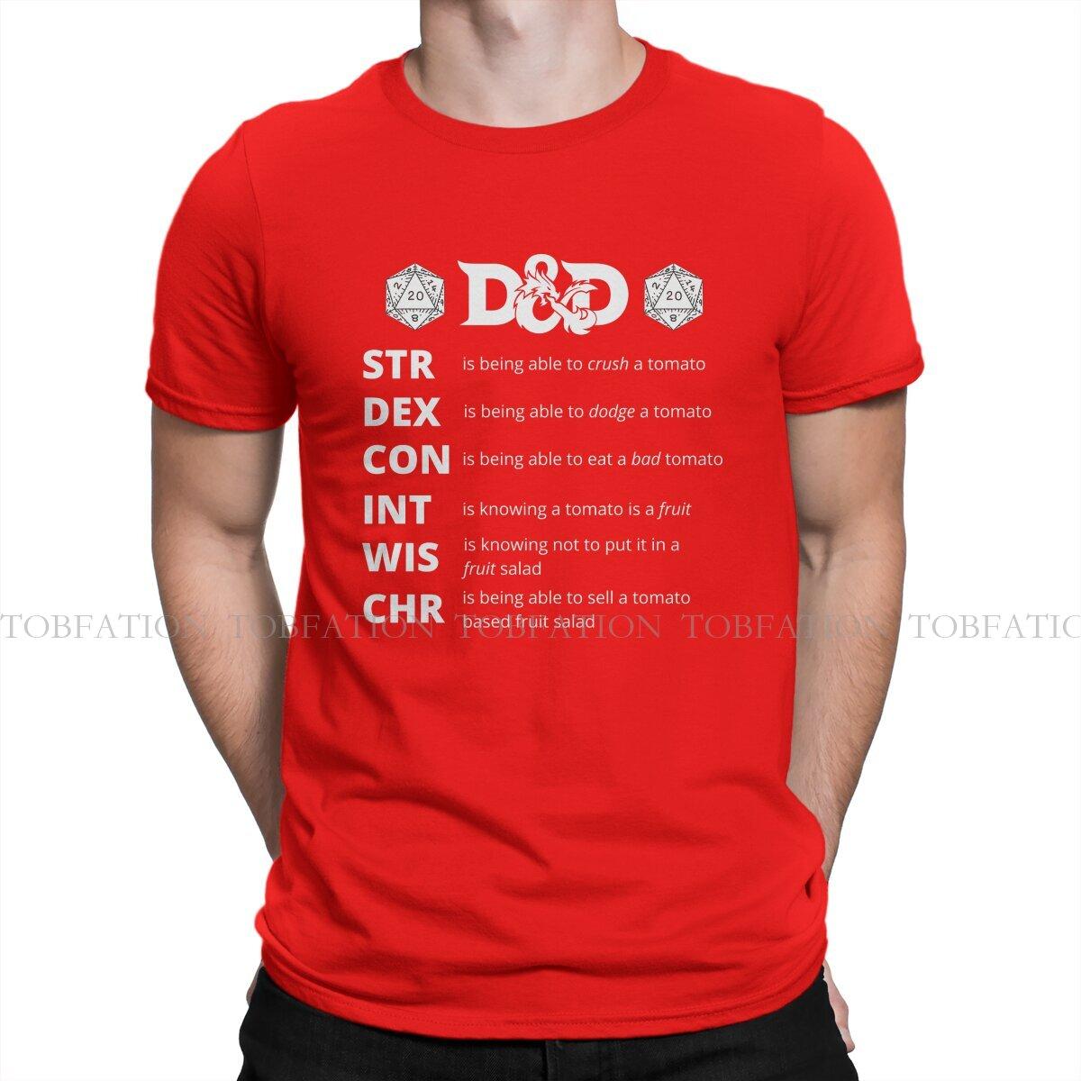 Hip Hop TShirt For Male DND Game Clothing Fashion T Shirt Soft Printed Fluffy Creative Gift S