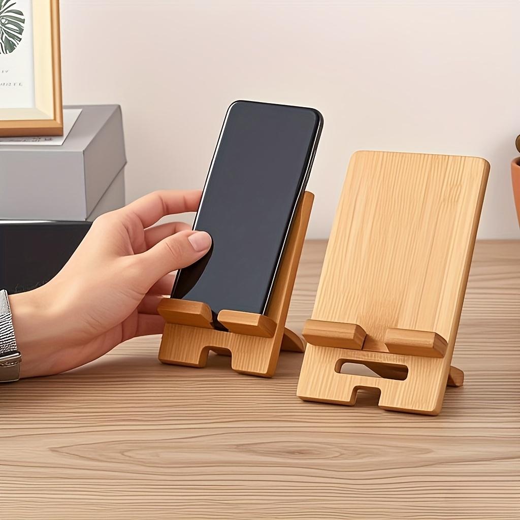 Stylish Adjustable Bamboo Phone and Tablet Stand | Multi-Angle Desktop Holder, Perfect for Home Office, School - Ideal Gift