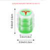 CSION1 4Pcs Luminous Valve Caps Fluorescent Green Night Glowing Tire Decoration For Tesla Model 3 Model S X Y Roadster SpaceX Mod WYE