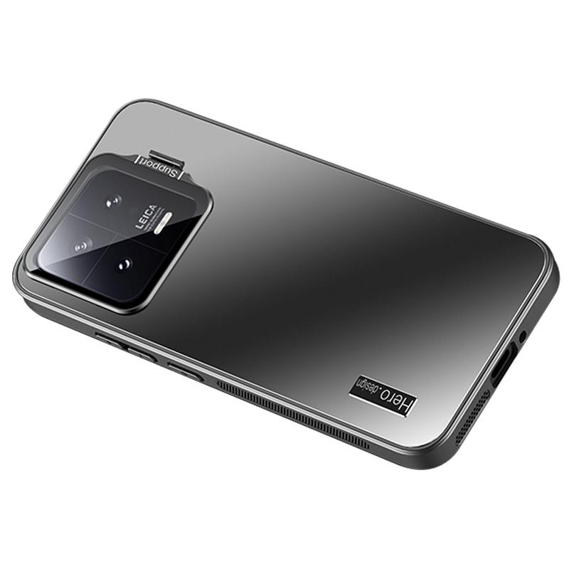 

For Xiaomi 13 Pro 5G Back Case with Lens Kickstand TPU+PC Anti-scratch Phone Cover C