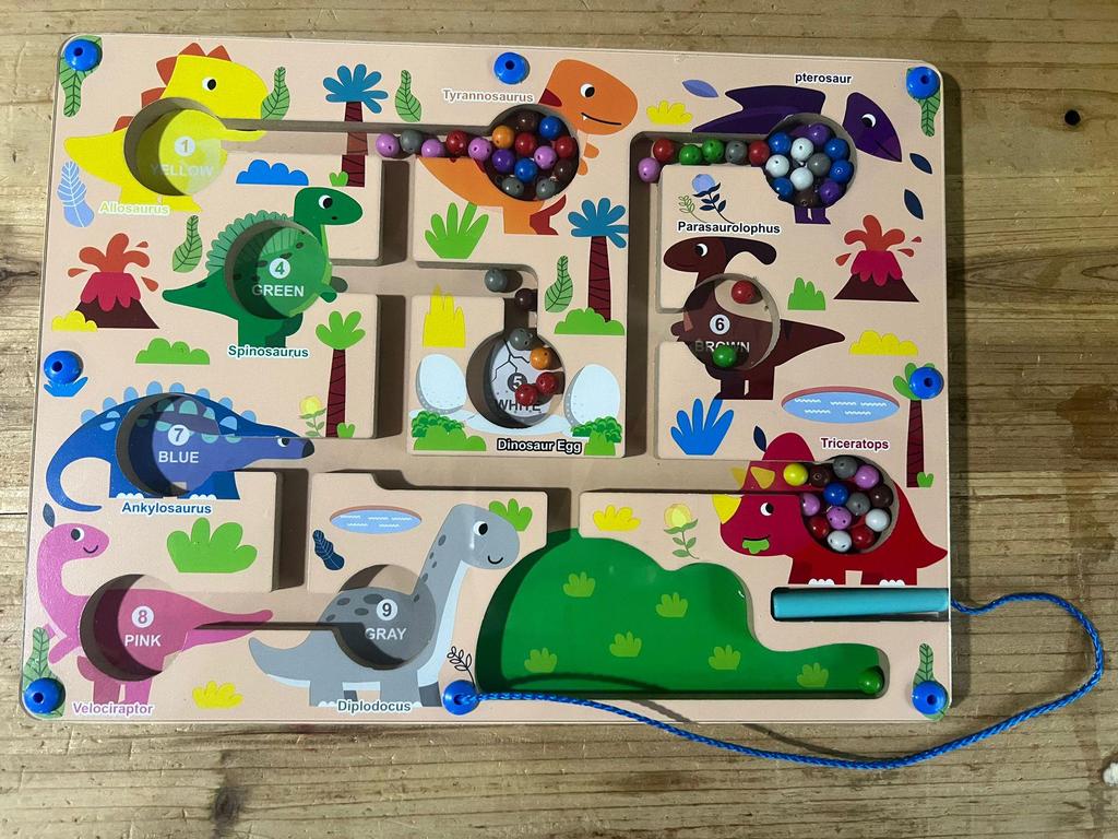 Holz-Farbsortier-Zähl-Labyrinth für Kinder, Lernspielzeug