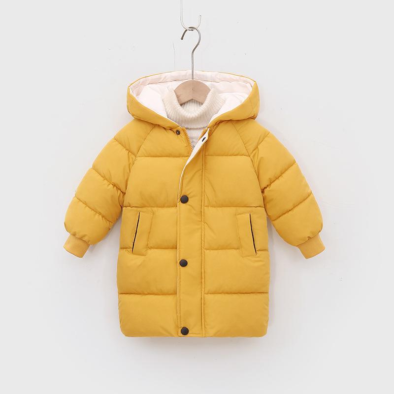 Kids' Winter Thickened Mid-Length Cotton Coat - Boys & Girls Down Jacket for Medium & Large Children