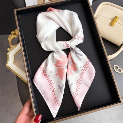 Fashion 70X70Cmprinted Women'S Scarf Pashmina Silk Scarf Square Shawl Decorative Headband Neck Luxury Design Bandana