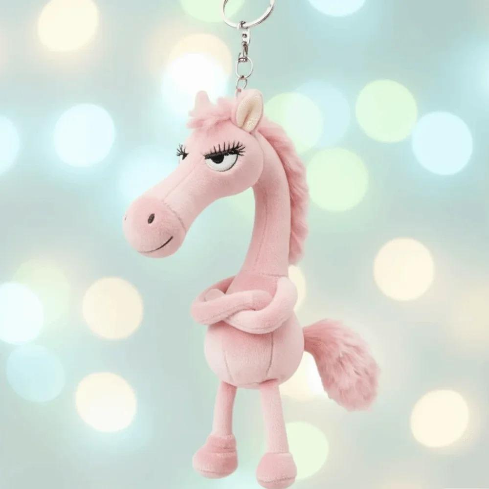 Portachiavi Cavallo Nero Peluche Ciondolo Zaino Decorazione Anno del Cavallo Peluche Souvenir di Capodanno Regali Per Ragazzi Ragazze