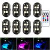 1-8pcs Wireless LED Strobe Lights Car Decor Atmosphere Light 8 Colors Rechargeable Led Lights Anti-Collision LED Warning Light