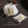 100 Pezzi Sacchetti da Tè Usa e Getta Sacchetti Filtro per Infusore da Tè con Cordino Chiusura Termosaldabile, Tessuto Non Tessuto per Alimenti Filtri per Spezie Sacchetti da Tè