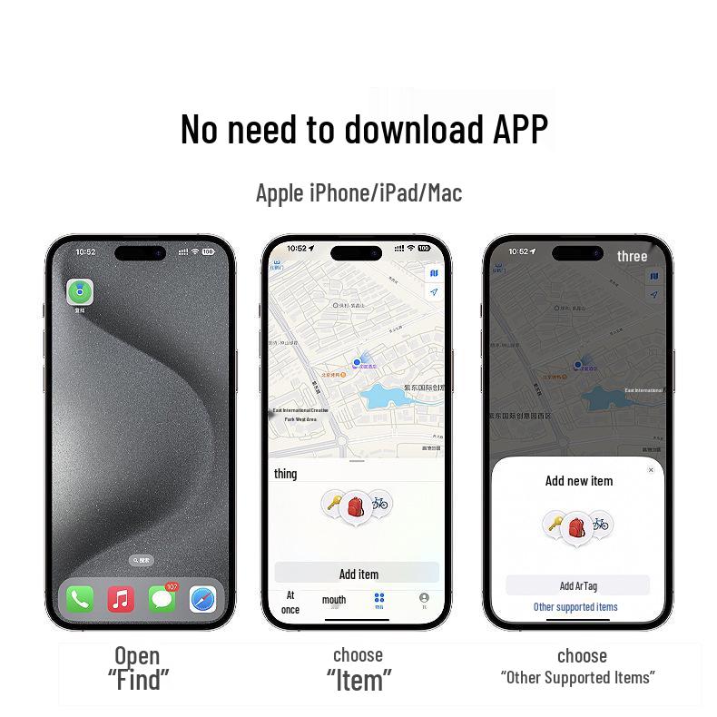 Pet Collar GPS Tracker with Airtag Protective Case for iOS & Android