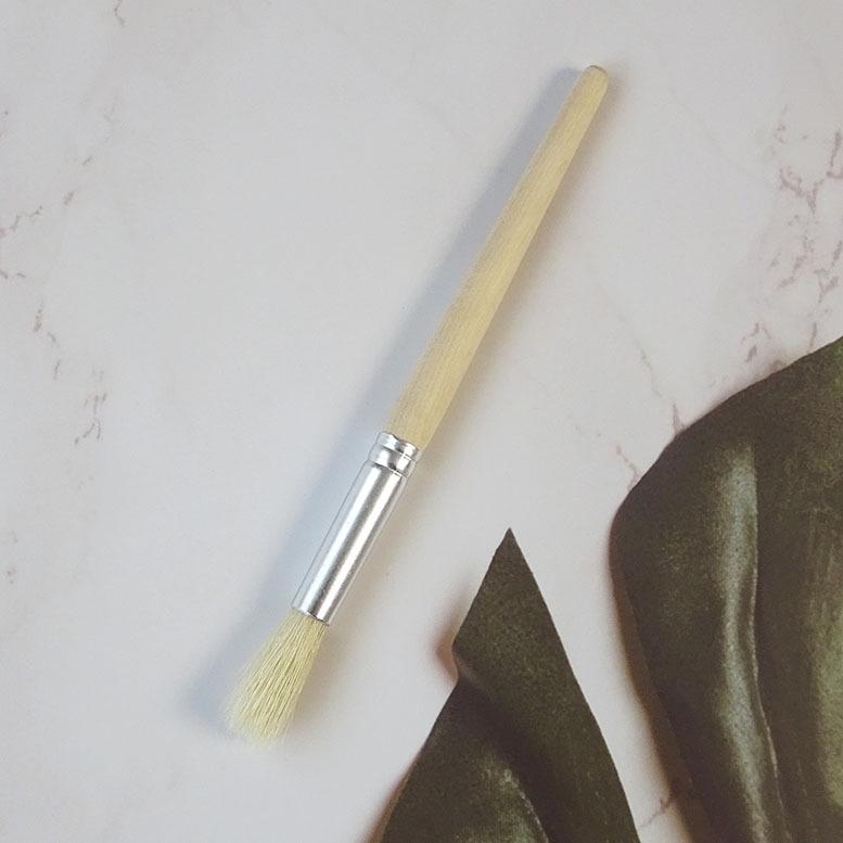 Wooden Handle Coffee Grinder Cleaning Brush with Pig Bristles