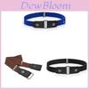 Men Women Invisible Elastic Leather Belt With Snap Button For Casual Office Wear