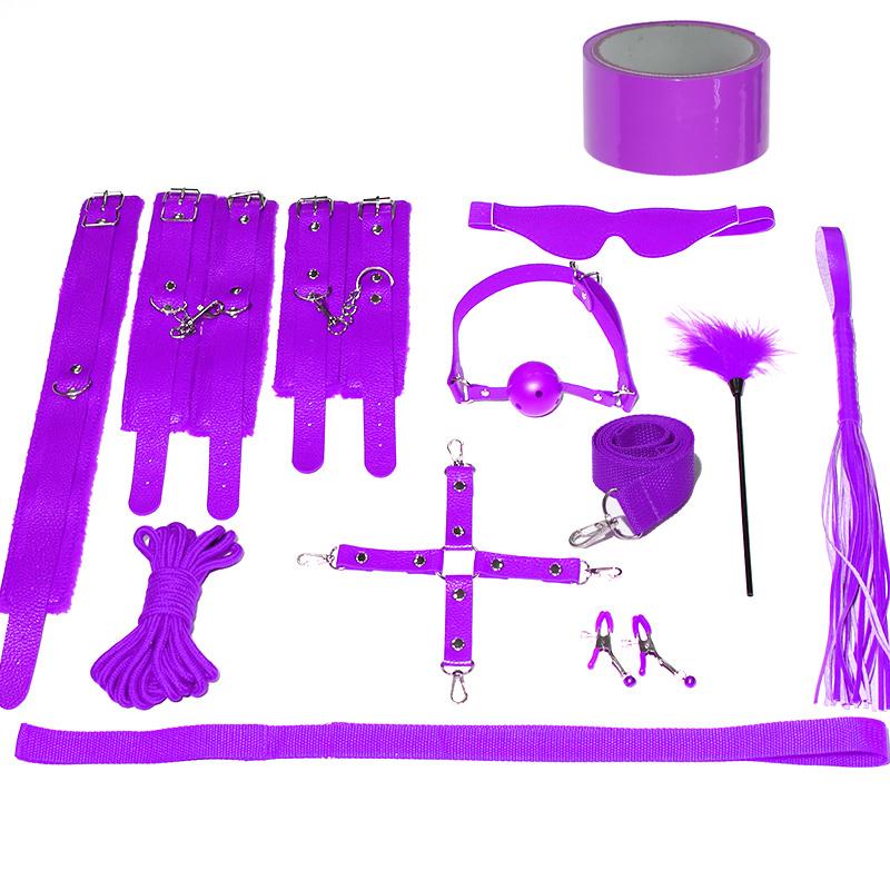 BDSM Restraints Sex Toys Bondage Set 11 Pcs Sex Leather Restraint Kits for Women and Couples
