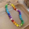 Colorful Summer Acrylic Bead Necklace – Simple, Fashionable, High-End Clavicle Jewelry