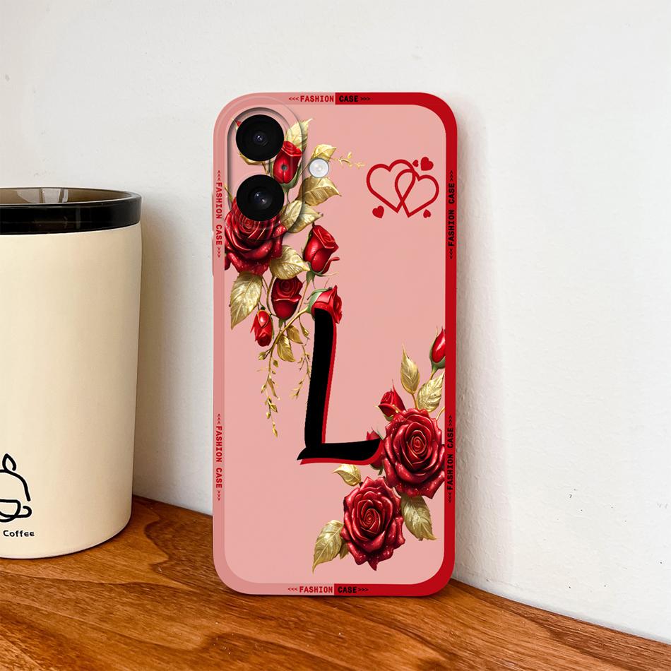 For iPhone 17 Pro Max 17 Air Phone Cover Flower Name Letters High Quality Case For iPhone17 Soft Silicone Shockproof Housing