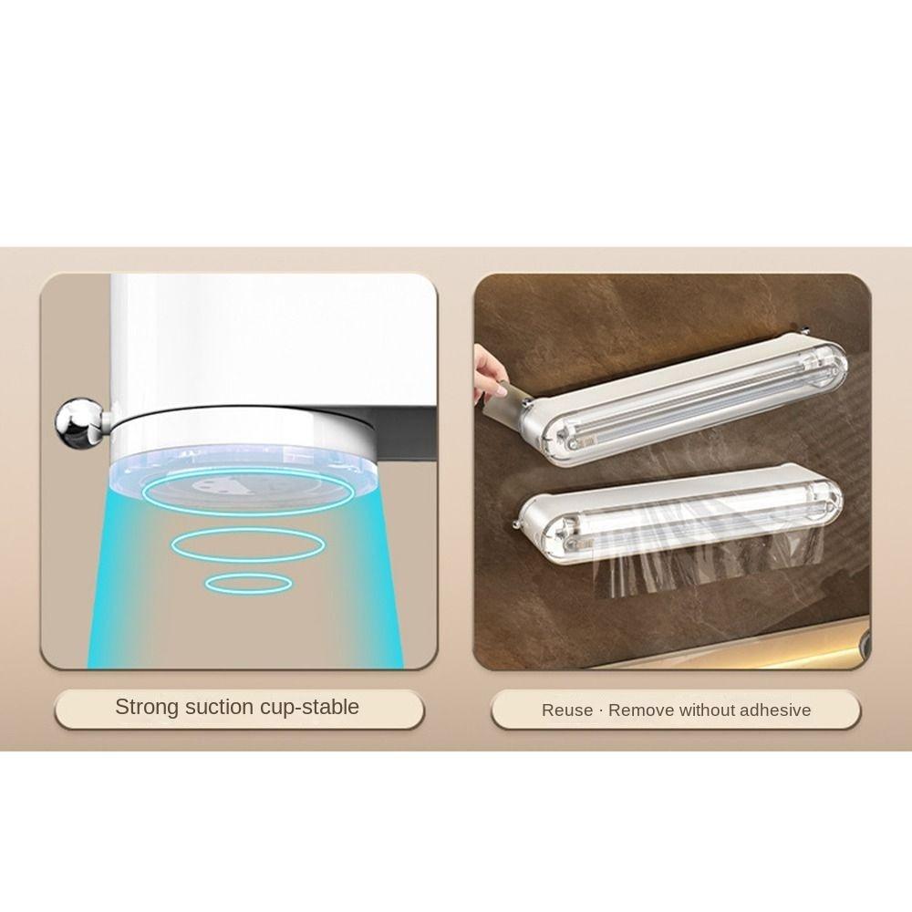 Wall Mounted Tin Foil Cutter Suction Cup Fresh Bag Cutting Holder  Stretch Film