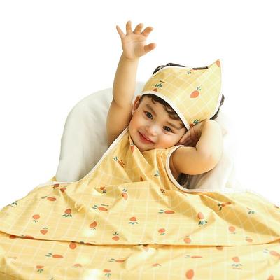 Babyclaw Table-integrated Self-directed Baby Food Waterproof Bib Tank Top Zipper Type, Carrot Yellow, 1 Piece, 1 Piece