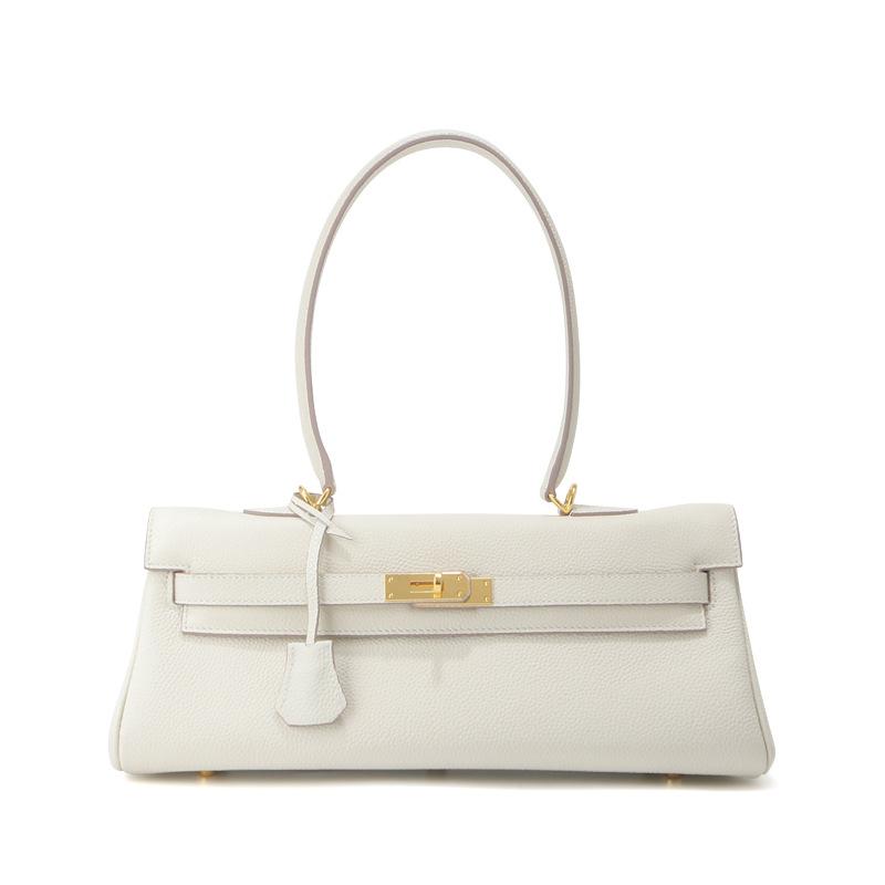 Foreign trade 35cm horizontal  bag first layer cowhide large capacity underarm shoulder bag genuine leather handbag commuter bag