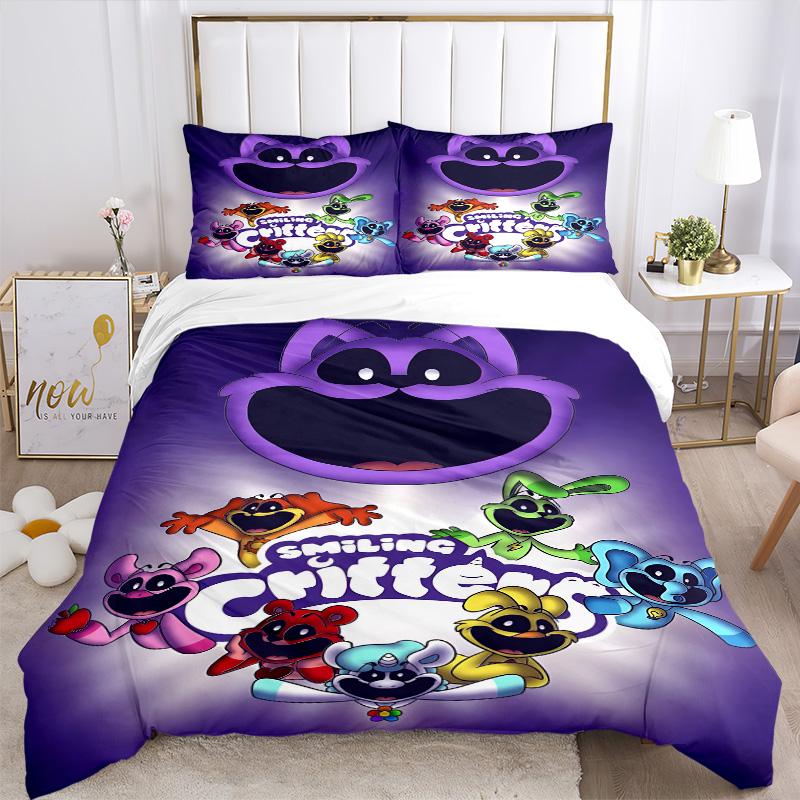 Critters Adventure Print 3Pcs Bedding Setduvet Cover With 2 Bedropillowcase Home Birthday Gift