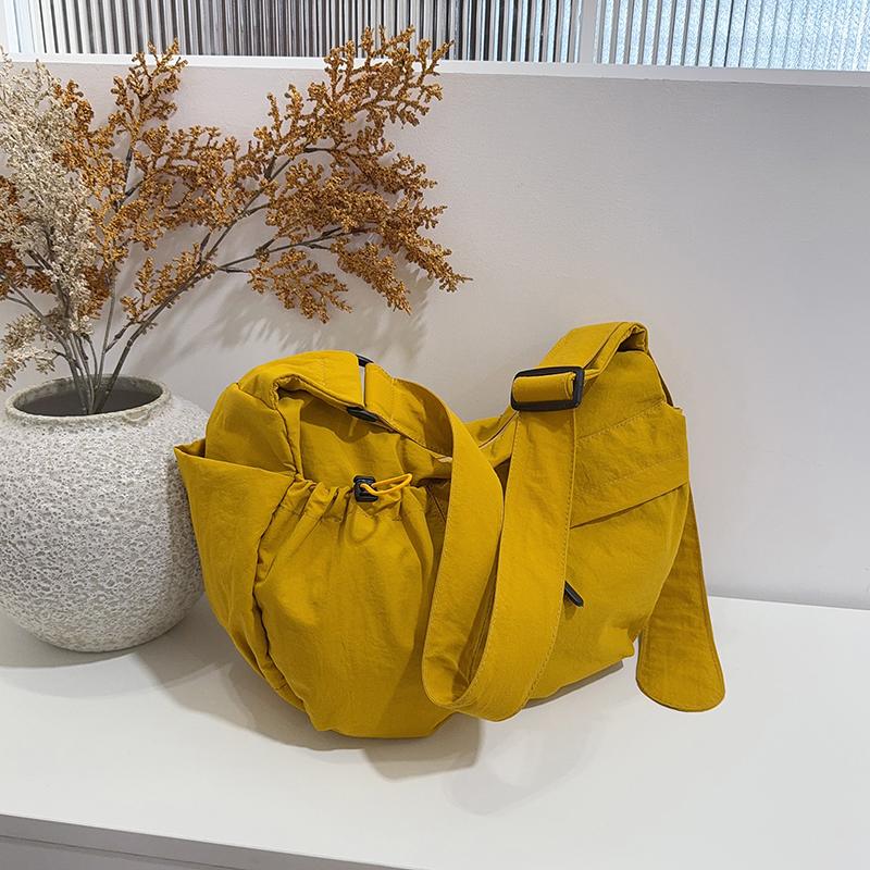 Lightweight Nylon Crossbody Hobo Bag Adjustable Strap Multi Pocket Zipper Casual Shoulder Purse for Women