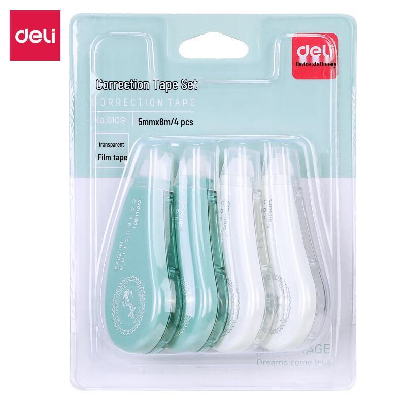 Deli 8109 Mixed Color Correction Tape (4-pack)