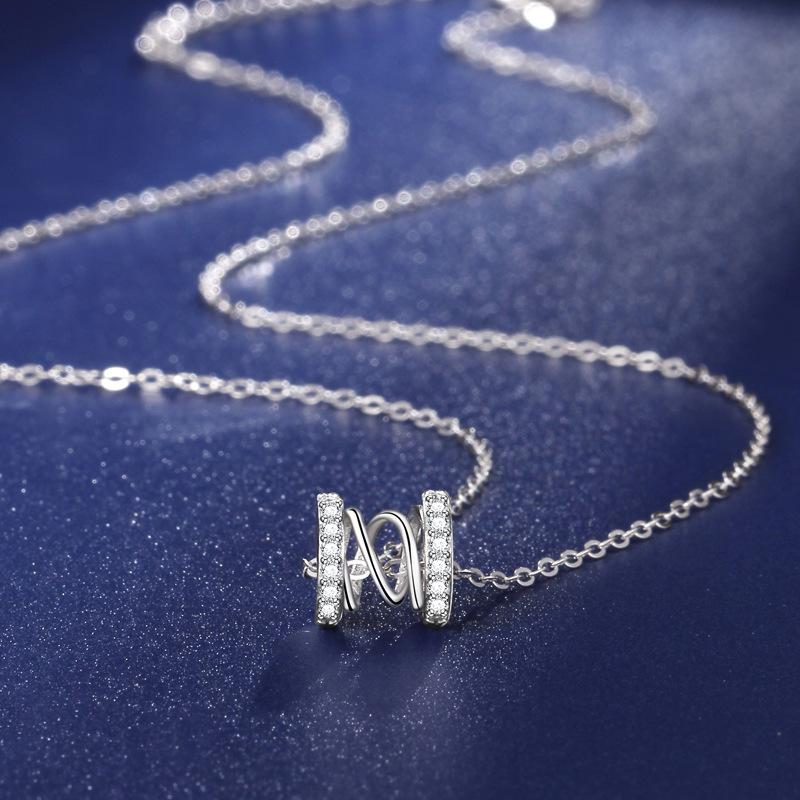 Small waist necklace Women's niche light luxury personality high sense inlaid spring Small waist pendant