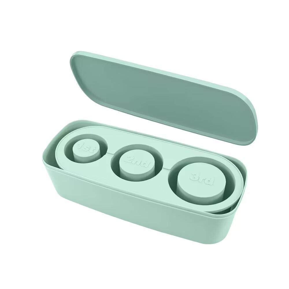 Ice Cube Tray for Tumbler, Silicone Hollow Cylinder Ice Mold with Lid and Bin for Ice Drink, Juice, Whiskey, Cocktail, Compatible with 40Oz Tumbler